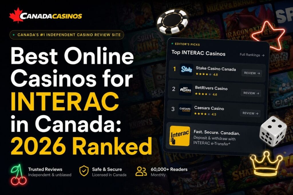 Best Online Casinos for INTERAC in Canada: 2026 Ranked