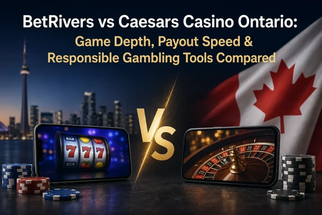 BetRivers vs Caesars Casino Ontario: Game Depth, Payout Speed & Responsible Gambling Tools Compared