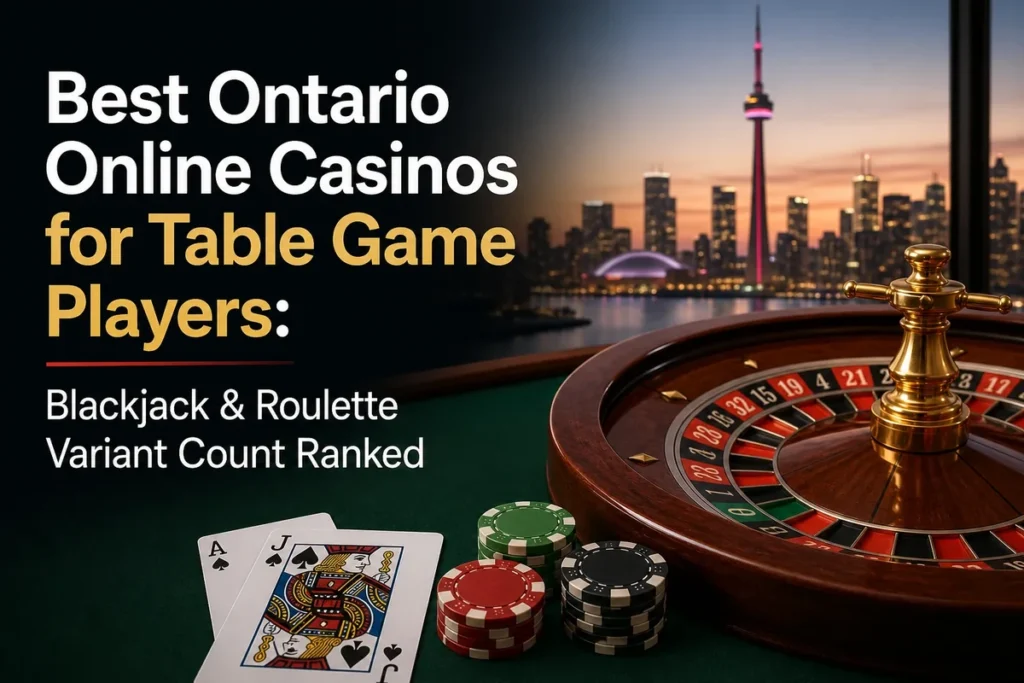 Best Ontario Online Casinos for Table Game Players: Blackjack & Roulette Variant Count Ranked