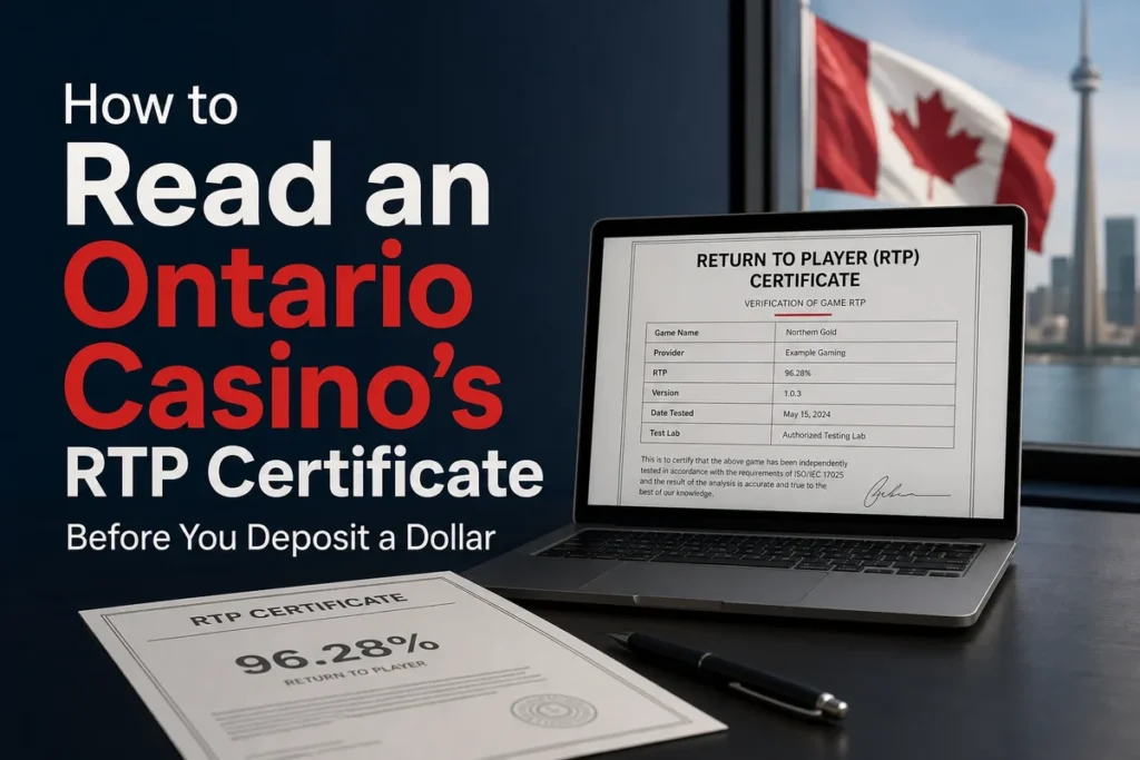 How to Read an Ontario Casino's RTP Certificate Before You Deposit a Dollar