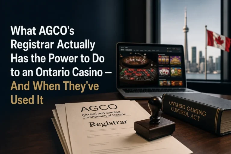 What AGCO’s Registrar Actually Has the Power to Do to an Ontario Casino — And When They’ve Used It
