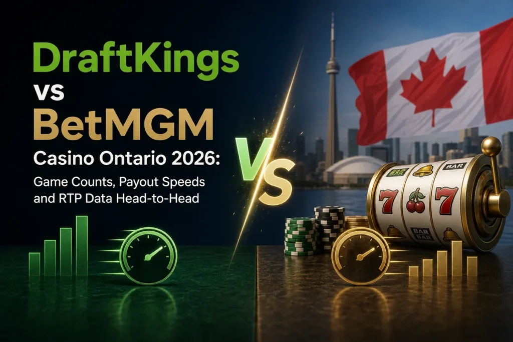 DraftKings vs BetMGM Casino Ontario 2026: Game Counts, Payout Speeds and RTP Data Head-to-Head