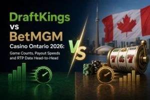 DraftKings vs BetMGM Casino Ontario 2026: Game Counts, Payout Speeds and RTP Data Head-to-Head